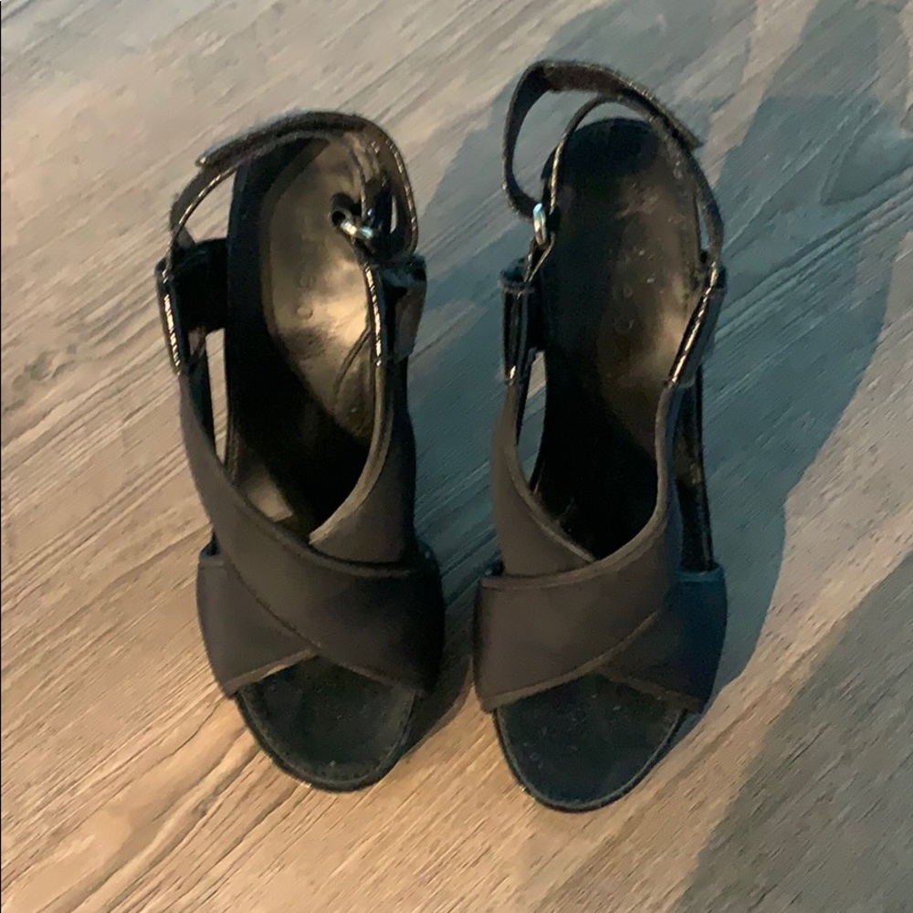 theory black neoprene terry sandals w/ box, SZ: 39